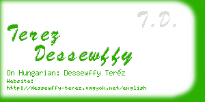 terez dessewffy business card